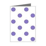 Polka Dots - Ube Violet on White Mini Greeting Card