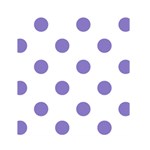Polka Dots - Ube Violet on White Greeting Card 4.5  x 6 