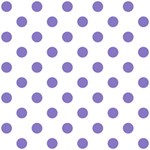 Polka Dots - Ube Violet on White ScrapBook Page 12  x 12 