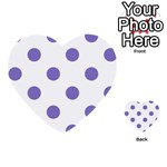 Polka Dots - Ube Violet on White Multi-purpose Cards (Heart)