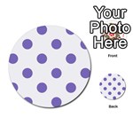 Polka Dots - Ube Violet on White Multi-purpose Cards (Round)
