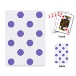 Polka Dots - Ube Violet on White Playing Cards Single Design
