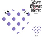 Polka Dots - Ube Violet on White Playing Cards 54 (Heart)
