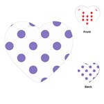 Polka Dots - Ube Violet on White Playing Cards (Heart)