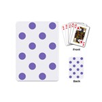Polka Dots - Ube Violet on White Playing Cards (Mini)