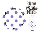 Polka Dots - Ube Violet on White Playing Cards 54 (Round)