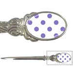 Polka Dots - Ube Violet on White Letter Opener