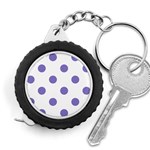 Polka Dots - Ube Violet on White Measuring Tape