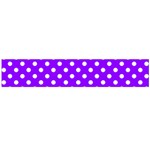 Polka Dots - White on Violet Flano Scarf (Large)