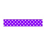Polka Dots - White on Violet Flano Scarf (Mini)