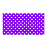Polka Dots - White on Violet Satin Wrap