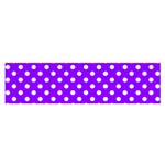 Polka Dots - White on Violet Satin Scarf (Oblong)