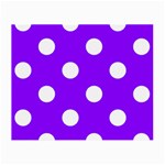 Polka Dots - White on Violet Small Glasses Cloth
