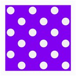 Polka Dots - White on Violet Medium Glasses Cloth