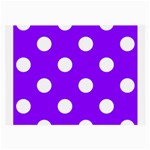 Polka Dots - White on Violet Large Glasses Cloth