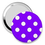 Polka Dots - White on Violet 3  Handbag Mirror