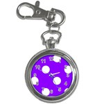Polka Dots - White on Violet Key Chain Watch