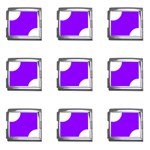 Polka Dots - White on Violet Mega Link Italian Charm (9 pack)