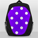 Polka Dots - White on Violet Backpack Bag