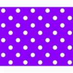 Polka Dots - White on Violet Collage 8  x 10 