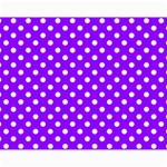 Polka Dots - White on Violet Collage 11  x 14 