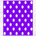 Polka Dots - White on Violet Canvas 8  x 10 