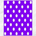 Polka Dots - White on Violet Canvas 11  x 14 