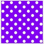 Polka Dots - White on Violet Canvas 12  x 12 
