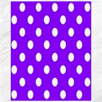 Polka Dots - White on Violet Canvas 16  x 20 