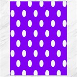 Polka Dots - White on Violet Canvas 18  x 24 