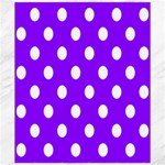 Polka Dots - White on Violet Canvas 20  x 24 