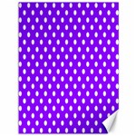 Polka Dots - White on Violet Canvas 36  x 48 
