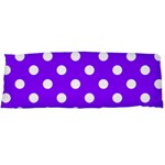Polka Dots - White on Violet Body Pillow Case (Dakimakura) (One Side)