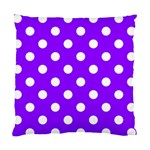 Polka Dots - White on Violet Standard Cushion Case (Two Sides)