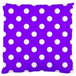Polka Dots - White on Violet Large Cushion Case (Two Sides)