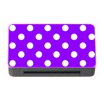 Polka Dots - White on Violet Memory Card Reader with CF