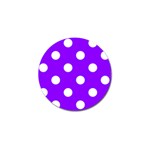 Polka Dots - White on Violet Golf Ball Marker