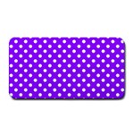 Polka Dots - White on Violet Medium Bar Mat