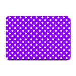 Polka Dots - White on Violet Small Doormat