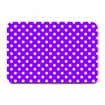 Polka Dots - White on Violet Plate Mat