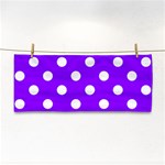 Polka Dots - White on Violet Hand Towel