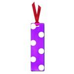 Polka Dots - White on Violet Small Book Mark