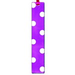 Polka Dots - White on Violet Large Book Mark