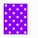 Polka Dots - White on Violet Small Garden Flag (Two Sides)