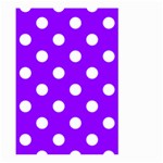 Polka Dots - White on Violet Large Garden Flag (Two Sides)