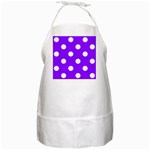 Polka Dots - White on Violet BBQ Apron