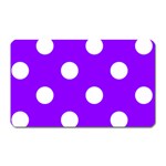 Polka Dots - White on Violet Magnet (Rectangular)