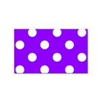 Polka Dots - White on Violet Sticker Rectangular (10 pack)