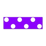 Polka Dots - White on Violet Sticker Bumper (10 pack)