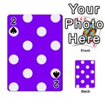 Polka Dots - White on Violet Playing Cards 54 Designs